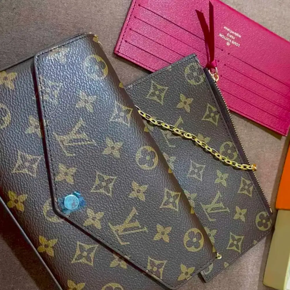 TERMURAH AKHIR TAHUN!! LV Felice Bag 3 in 1 - Kulit Asli