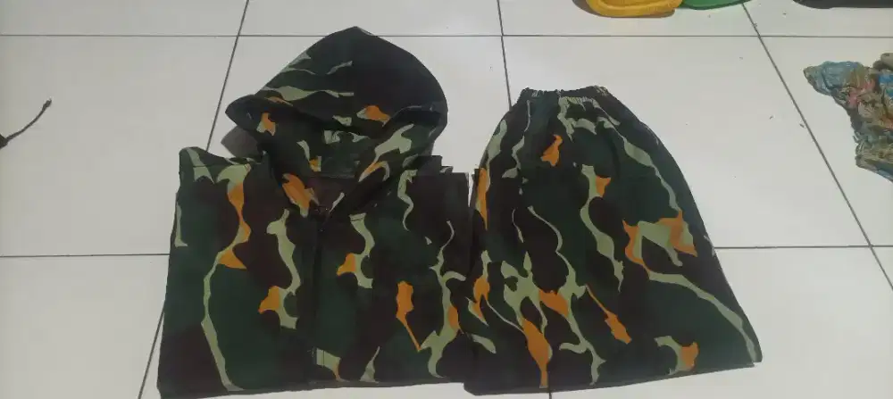 jas hujan loreng size L fit XL