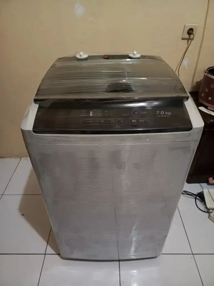 Mesin cuci 1 tabung merk SHARP 7kg sudah manual irit air irit listrik