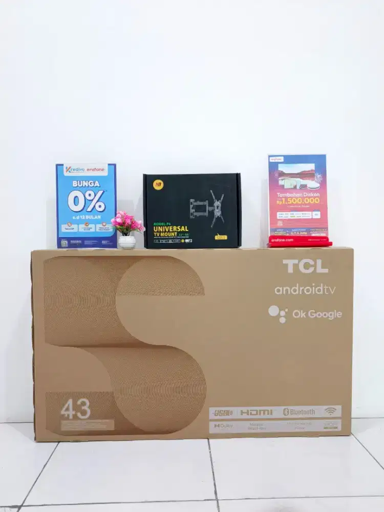 Google TV TCL 43inc android TV bisa kredit prose cepat