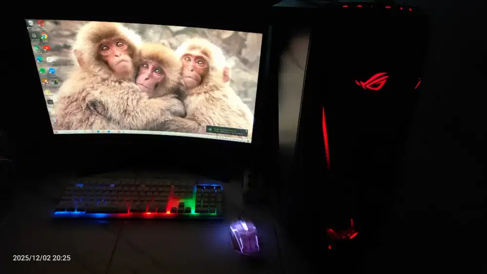 Jual BU 1 Set PC ASUS ROG GT51CH dan Monitor Samsung curved