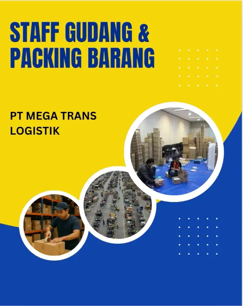 Lowongan Kerja Staff Gudang dan packing barang