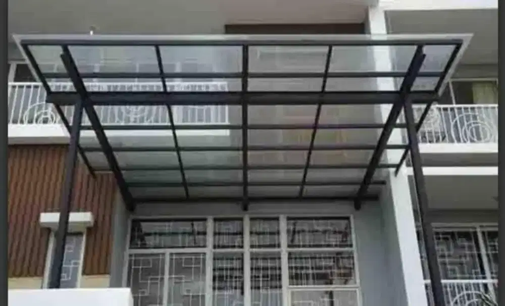 Kanopi rangka baja ringan dn rangka hollow galvanis