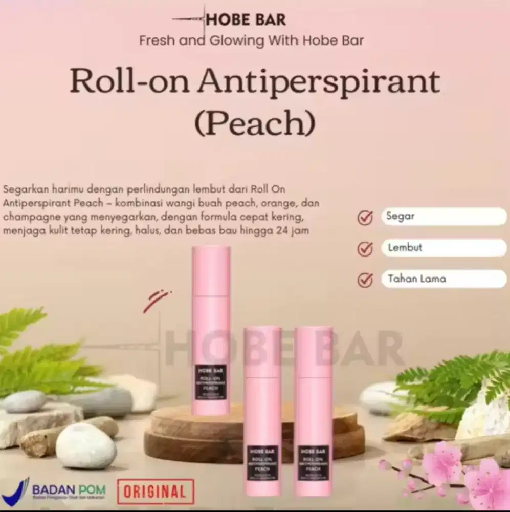 HOBE BAR roll-on antiperspirant (pewangi badan)