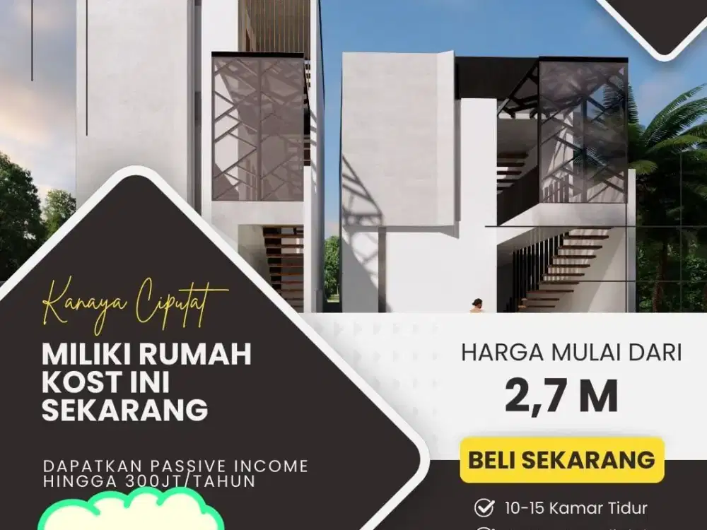 Dijual Murah [JARANG ADA] Kost Kosan Baru 100 Meter Ke Kampus UIN Syarif Hidayatullah Ciputat Tangsel [Nego] [VILLAKANAYA]