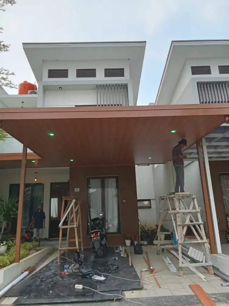 Menerima pemasangan kanopi baja ringan dan plafon PVC