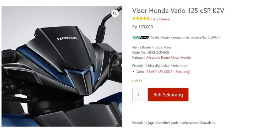 Visor original Honda