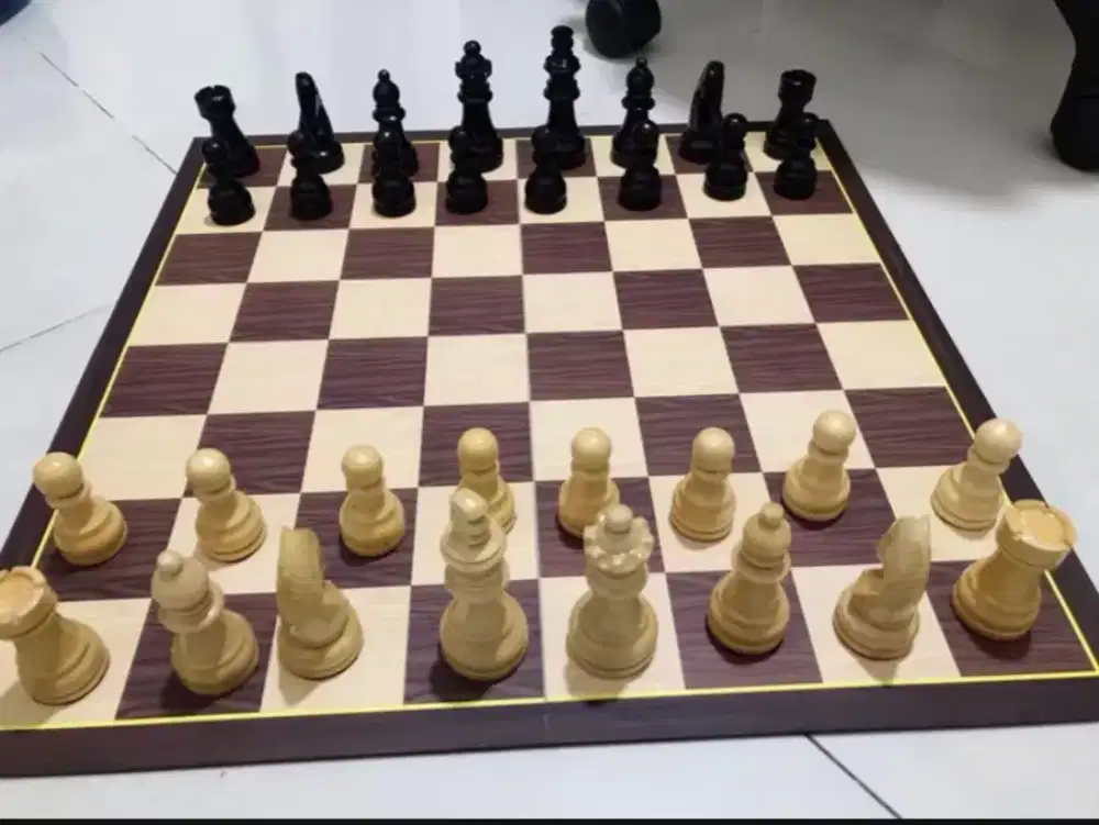 Catur lipat kayu Percasi standar Internasional 50cm