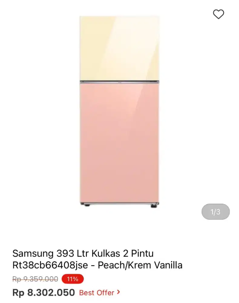 KULKAS SAMSUNG 2 PINTU RT38CB66408JSE 393 LTR
