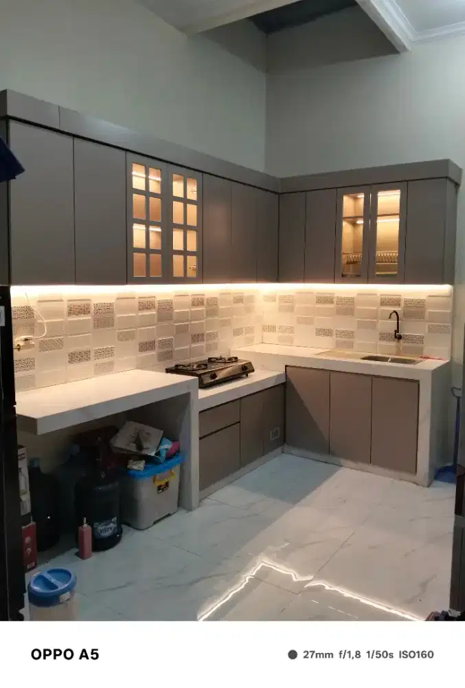 Kitchen set aluminium double layer anti rayap tahan lembab