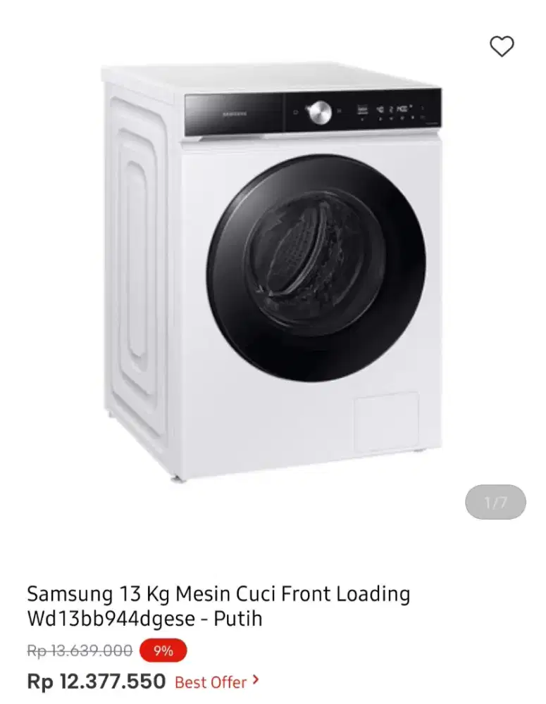 WM FRONT LOAD SAMSUNG 13 KG