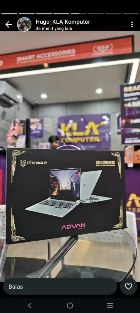 Laptop Gaming yang murah ya..Advan Pixwar promo Cashback d KLA Mataram