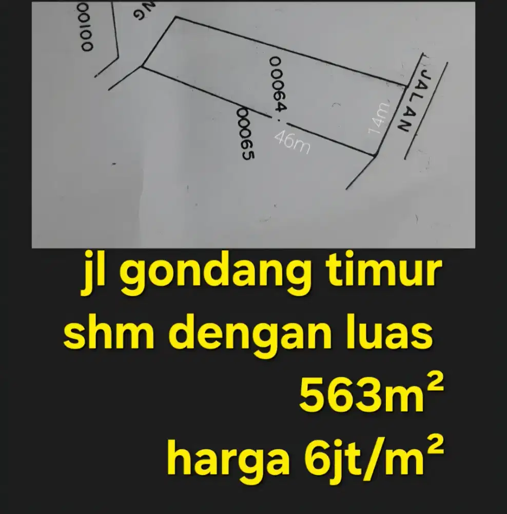 Tanah dijual tanpa perantara 6jt/m²