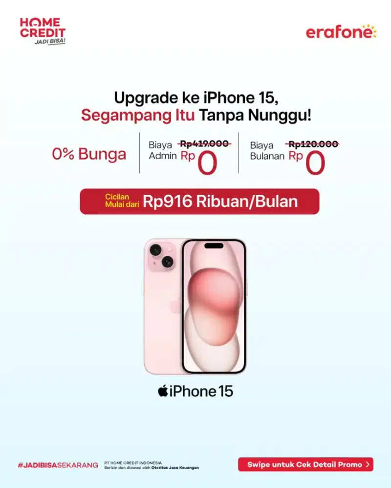 Kredit iPhone pakai homecredit promo
