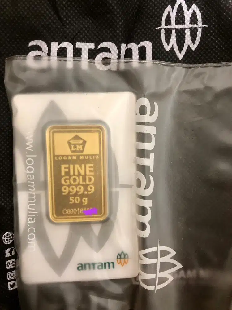 Logam mulia emas antam 50 gram