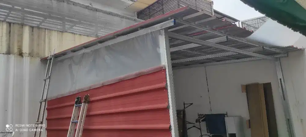 Kanopi depan halaman Rumah ukuran 4x5 m terima beres tetmasuk dipasang