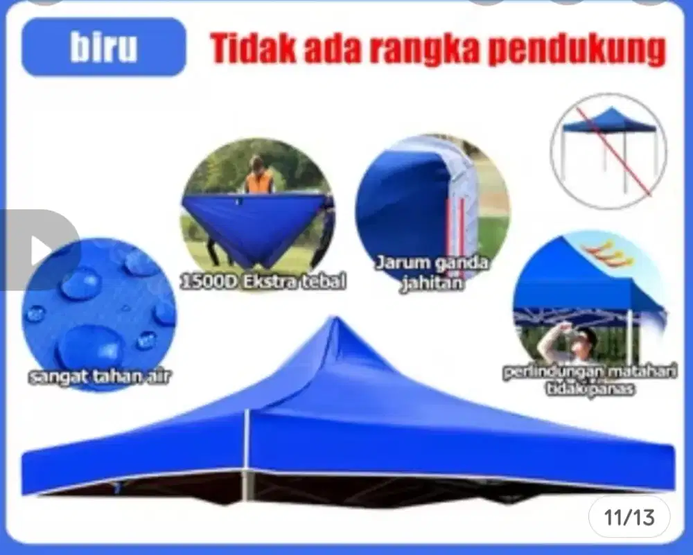 Tenda jualan edisi salah beli