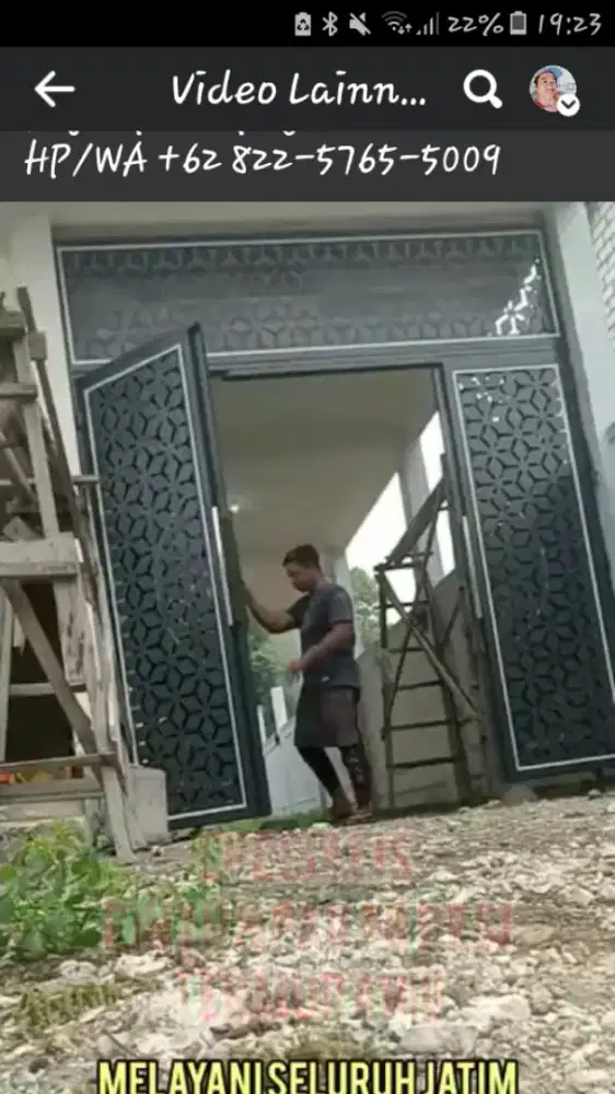 Pintu pagar minimalis