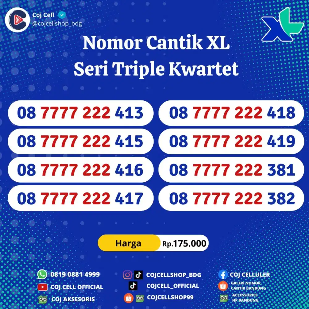 Nomor Cantik XL Murah