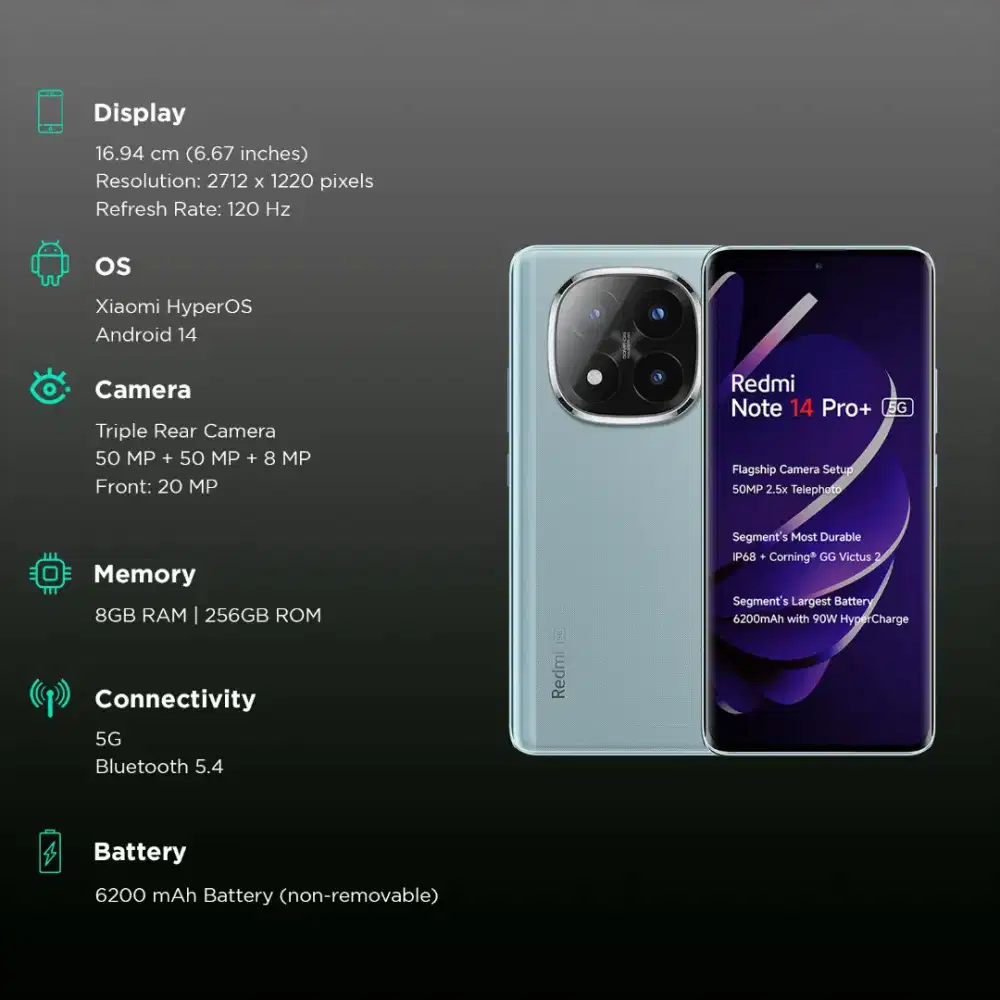 REDMI MOTE 14 PRO 5G FREE POWERBANK 10.000MAH