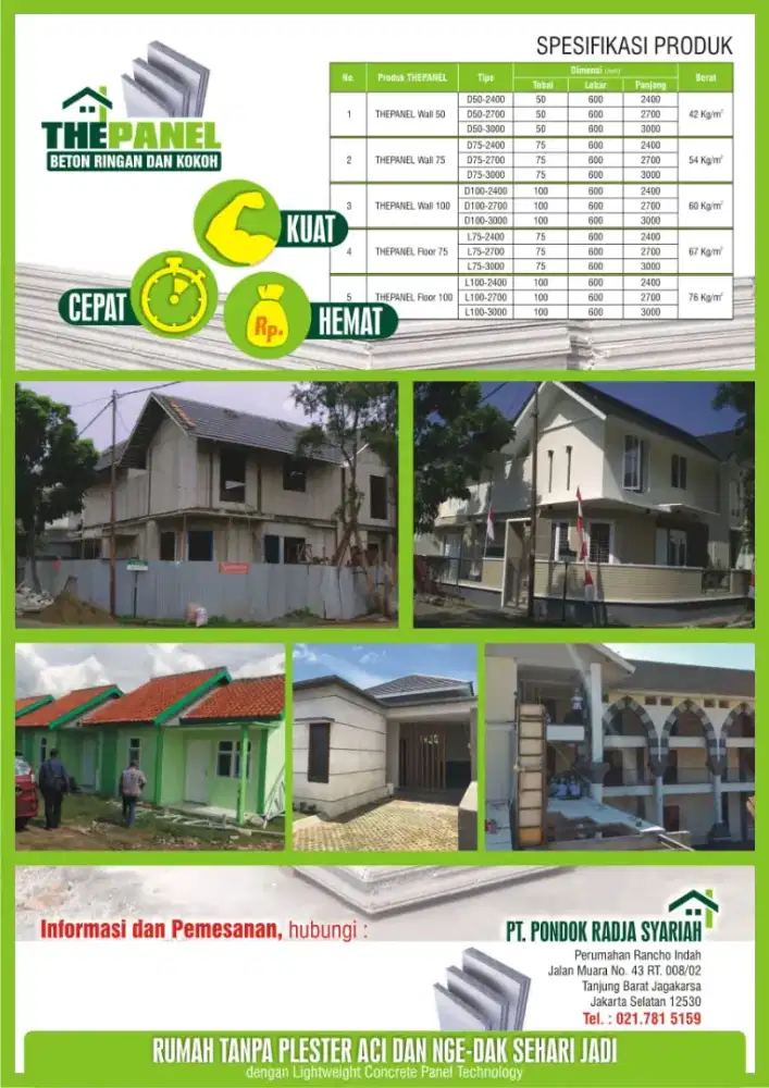 THE PANEL BAHAN PENGGANTI BATA/HEBEL