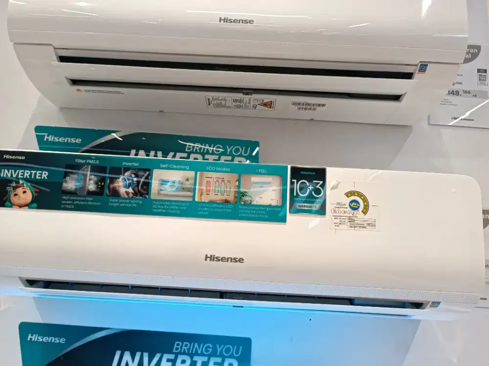 Bunga Cicilan 0% HISENSE AC INVERTER 1/2PK