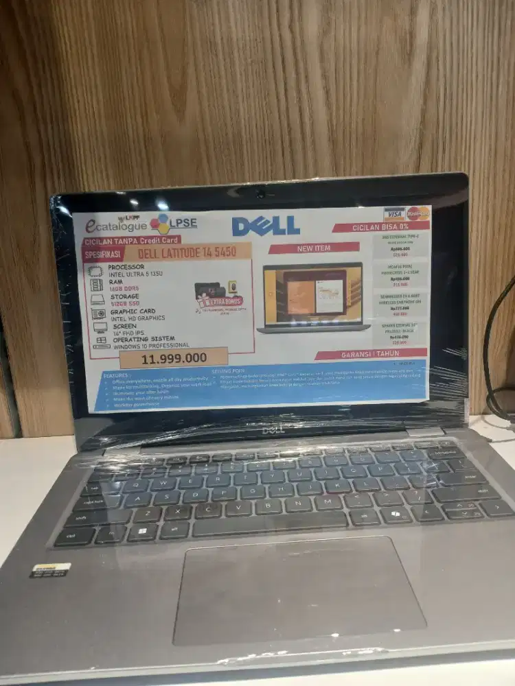 Cicil laptop Dell Latitude 14 ram 16 ssd 512gb