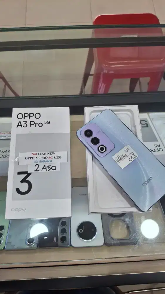 OPPO A3 PRO 5G 8/256 UNGU REMBULAN. BEKAS FULL SETT NOO MINUSS