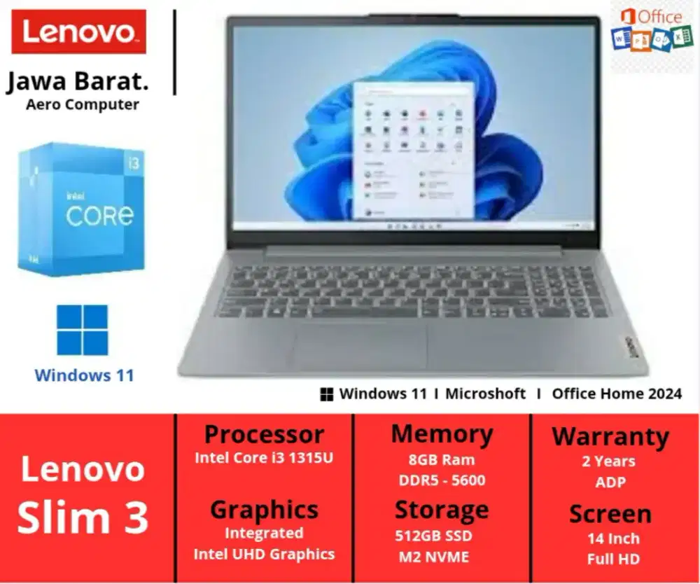 Lenovo Slim 3 Core 3 1315U