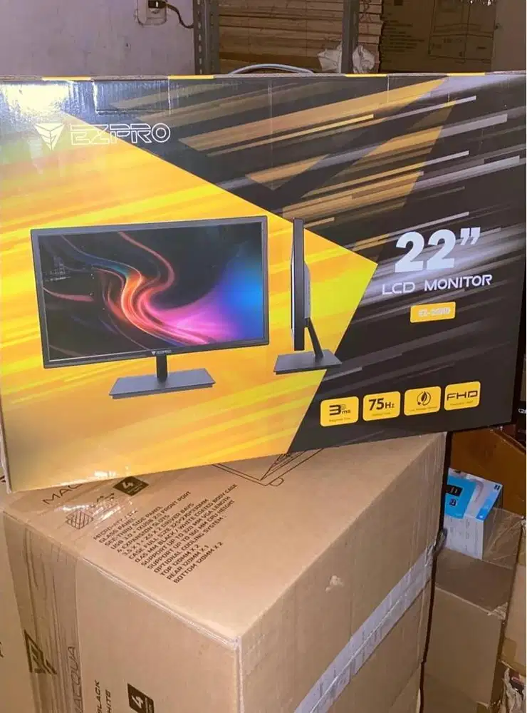 EZPRO 22 LCD LED Monitor 22-inch 75Hz Full HD VGA HDMI Baru Garansi