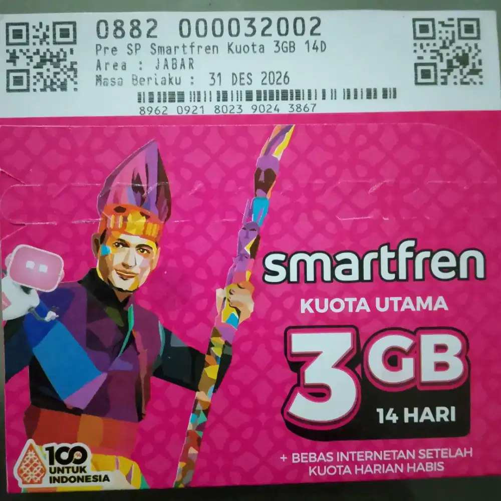 Nomor Super Cantik Smartfren, 13 digit
