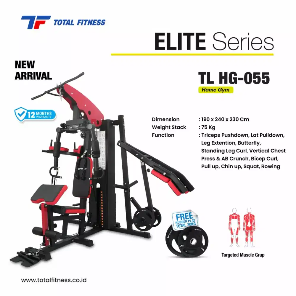 Alat fitness home gym tl 055