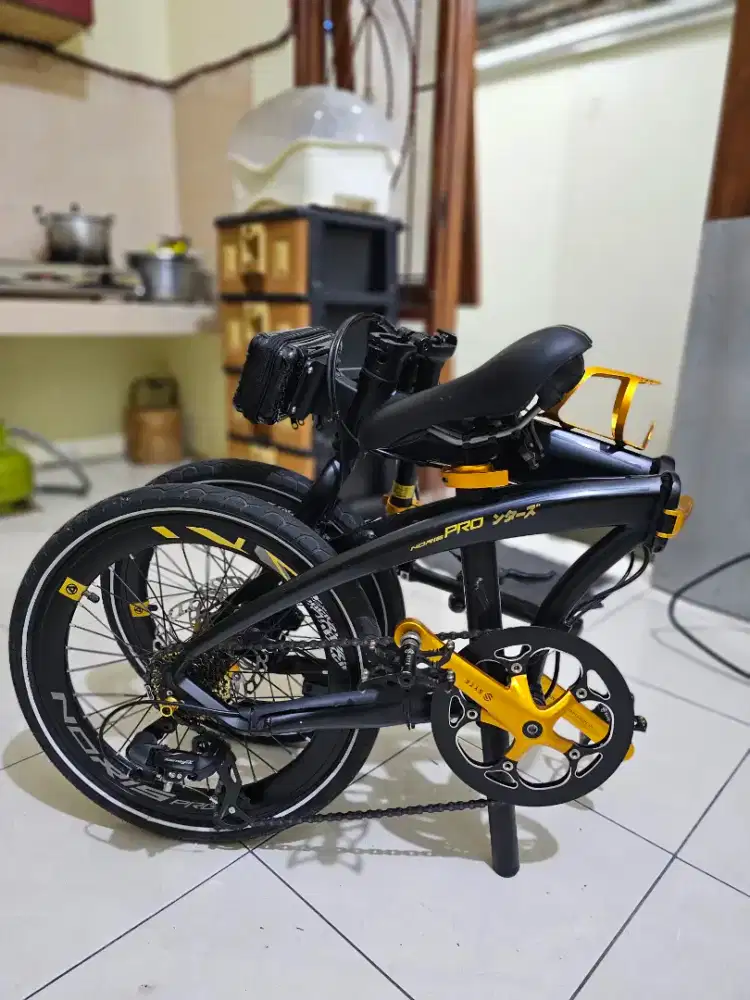 Sepeda Lipat (Seli) Noris Pro (Black Gold)