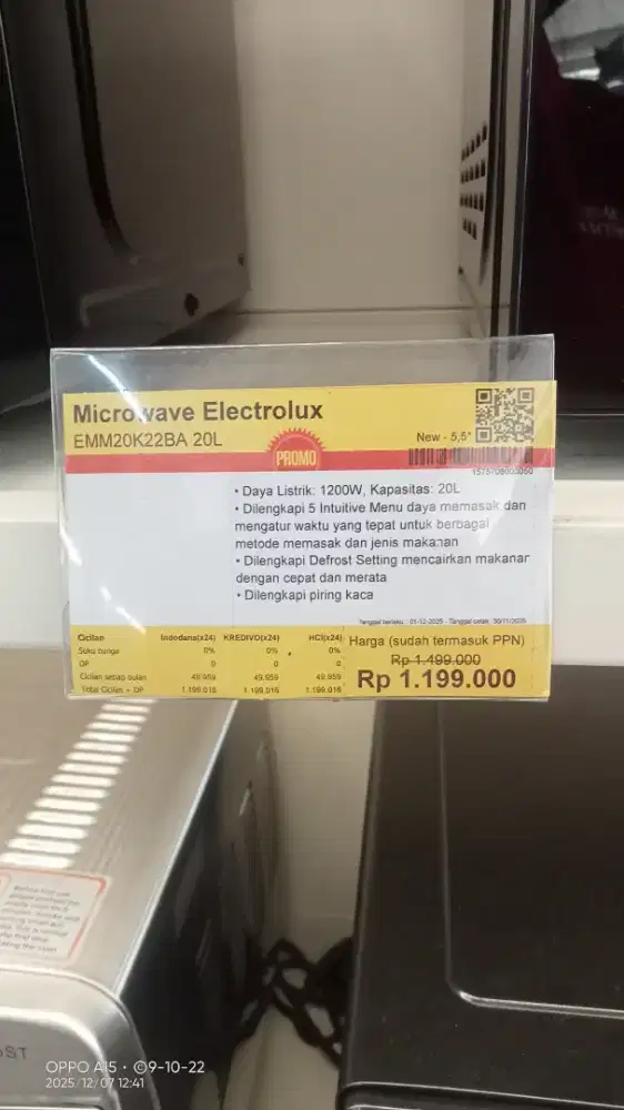microwave elektrolux home credit