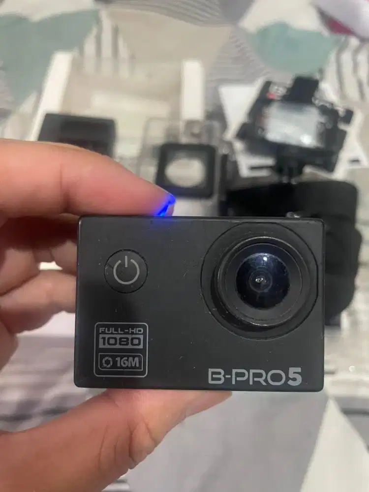Djual action camera Bpro 5 warna hitam 2 batery dan charger