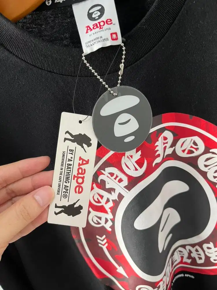 Baju AAPE by Bathing Ape LONG SLEEVE TEE size M