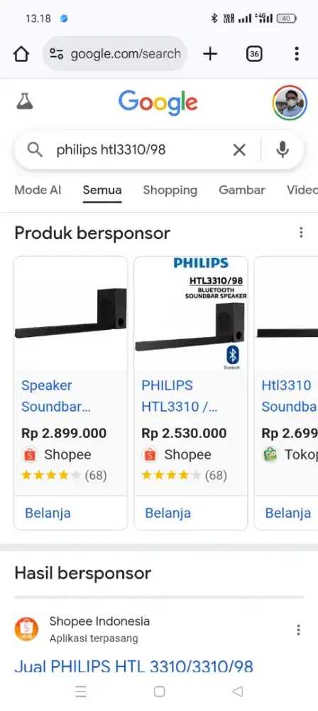 Di Jual Soundbar Philips HTL3310/98