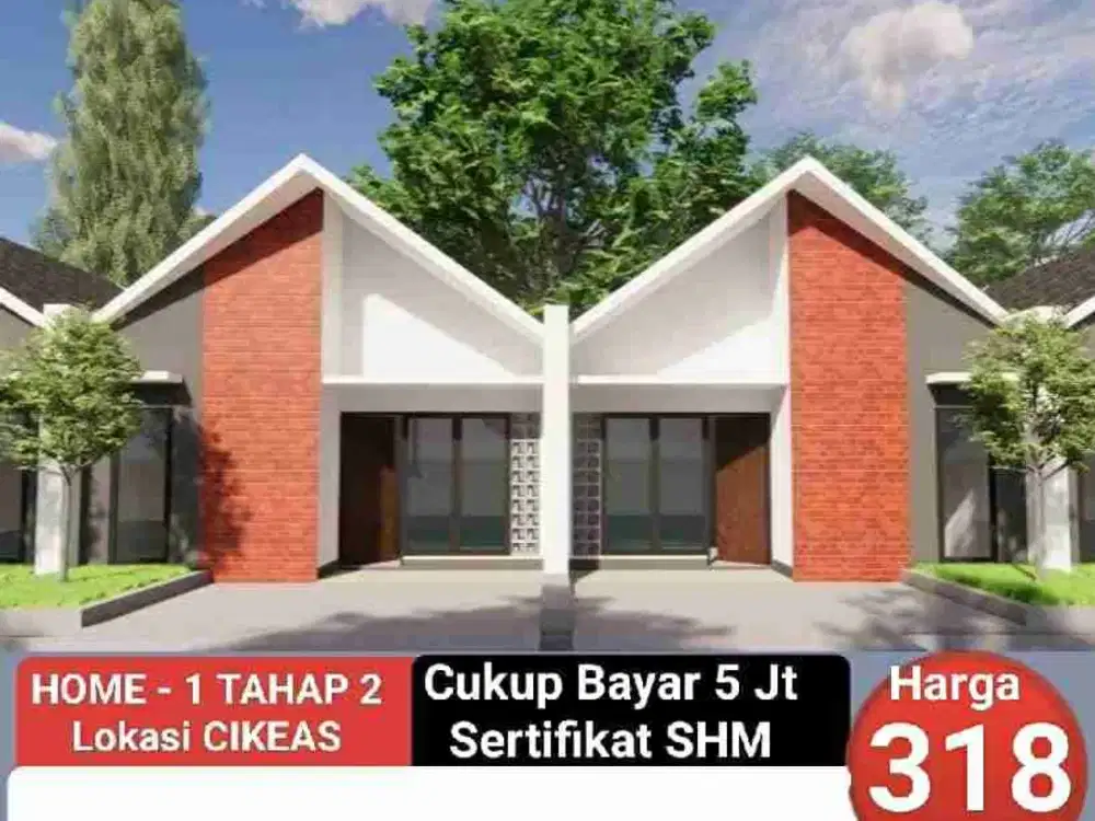 Rumah baru dijual 300jutaan di bojong nangka, cikeas