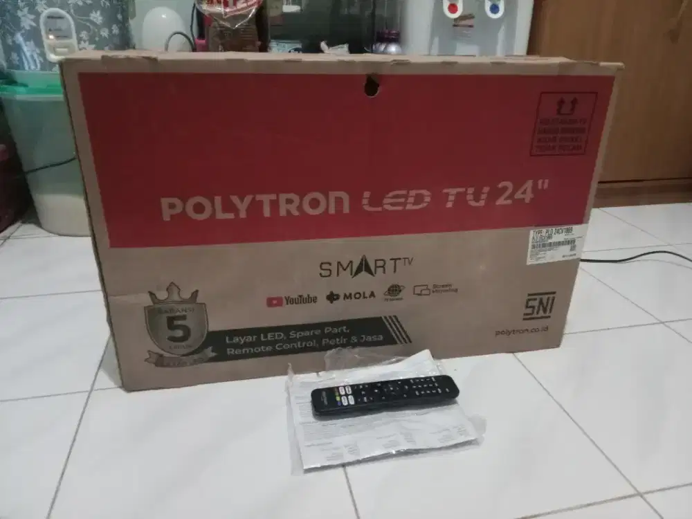 SMARTV POLYTRON 24IN
LENGKAP 
HRGA:990NET PASS TIDAK NEGO.