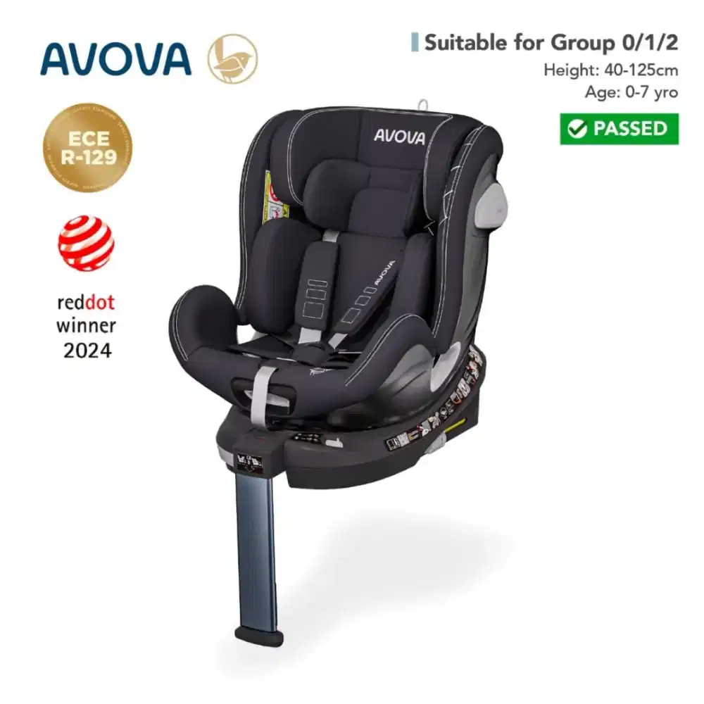 Car Seat Baby Avova Swan Fix Koala Grey