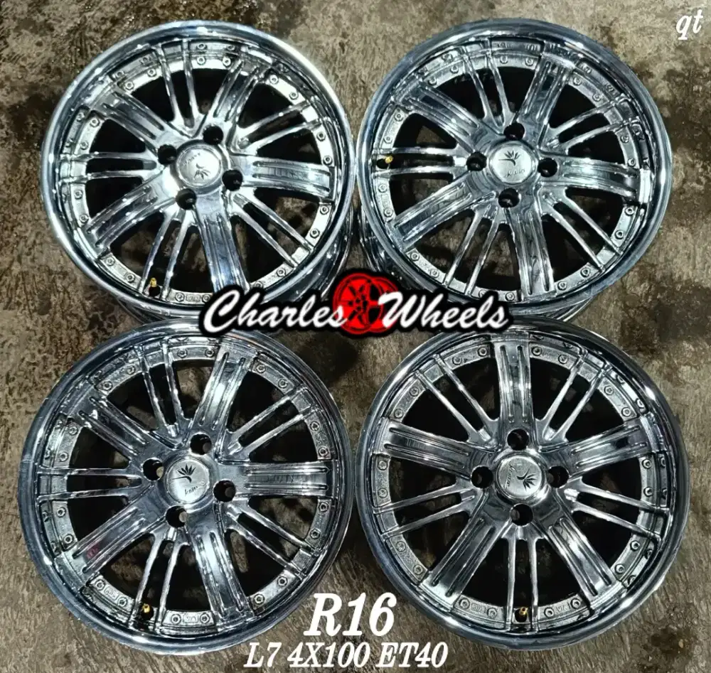 Jual velg seken r16 4x100 chorme brio jazz sigra calya dll