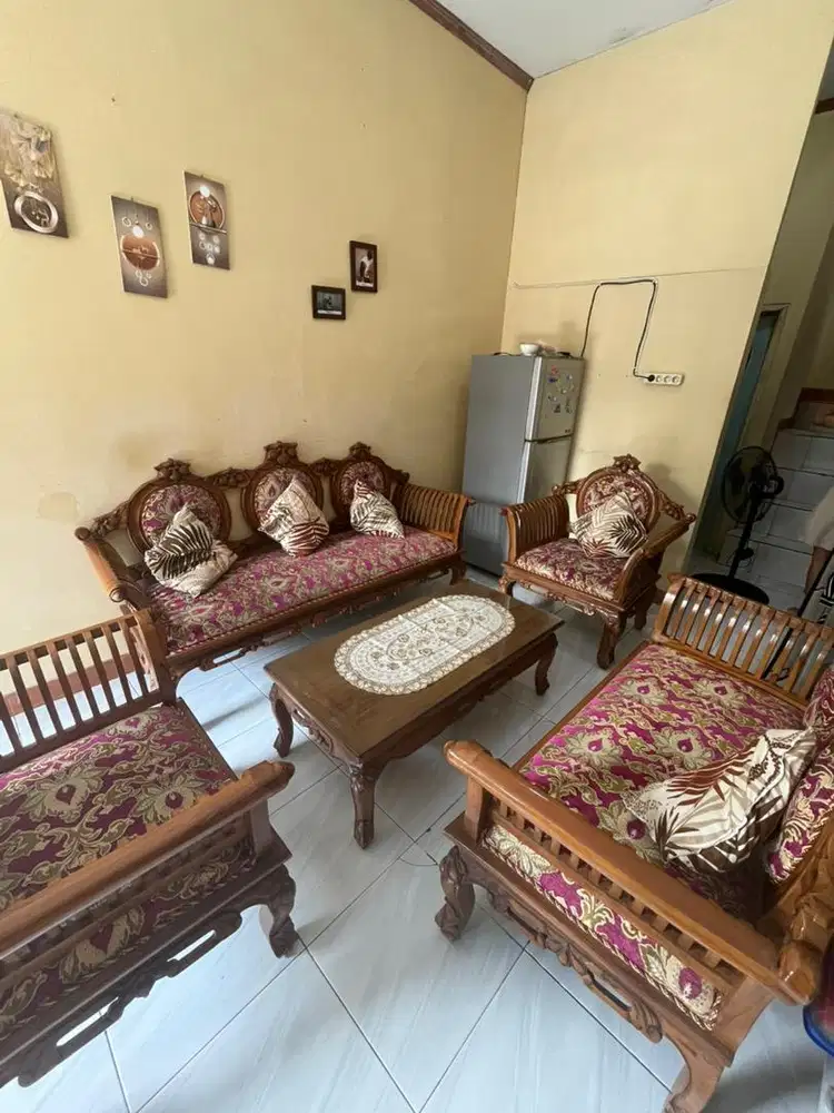 Set sofa ruang tamu jati ukir asli jepara