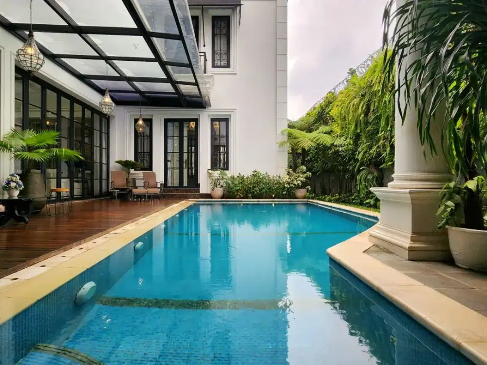 ISTANA KEMANG – Rumah Mewah American Classic Modern, Fully Furnished, LT 730m² LB 1100m², Turun Harga!