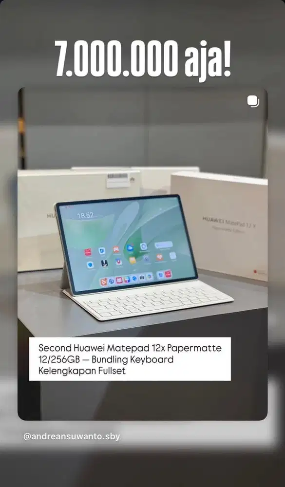 Second Huawei Matepad 12X 12/256gb bundling with smart keyboard