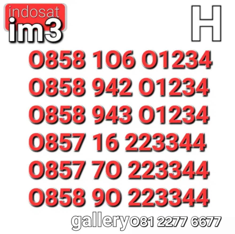 Nomor im3 223344