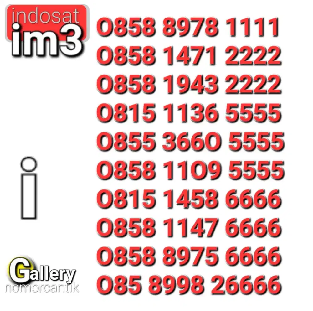 Nomor indosat im3 6666