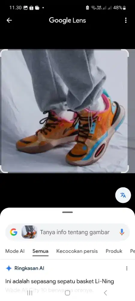 Jual sepatu basket badminton Lining Wade ALL city 10 ori.size 43.5