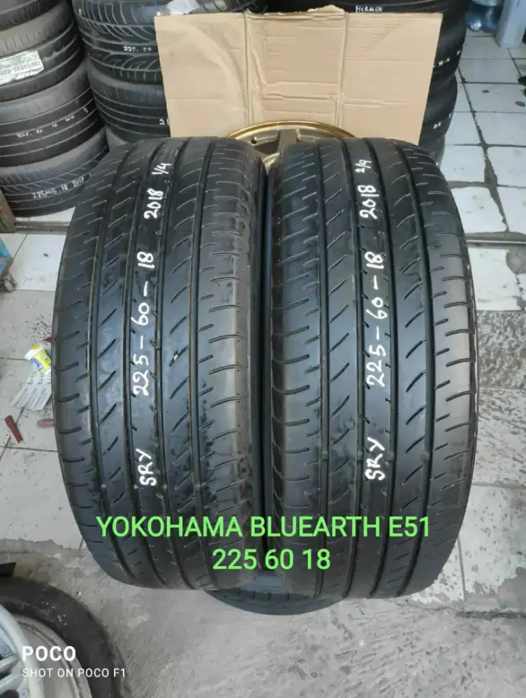 FS. : 2 pcs ban second YOKOHAMA BLUEARTH E51 225_60_18 (2018)