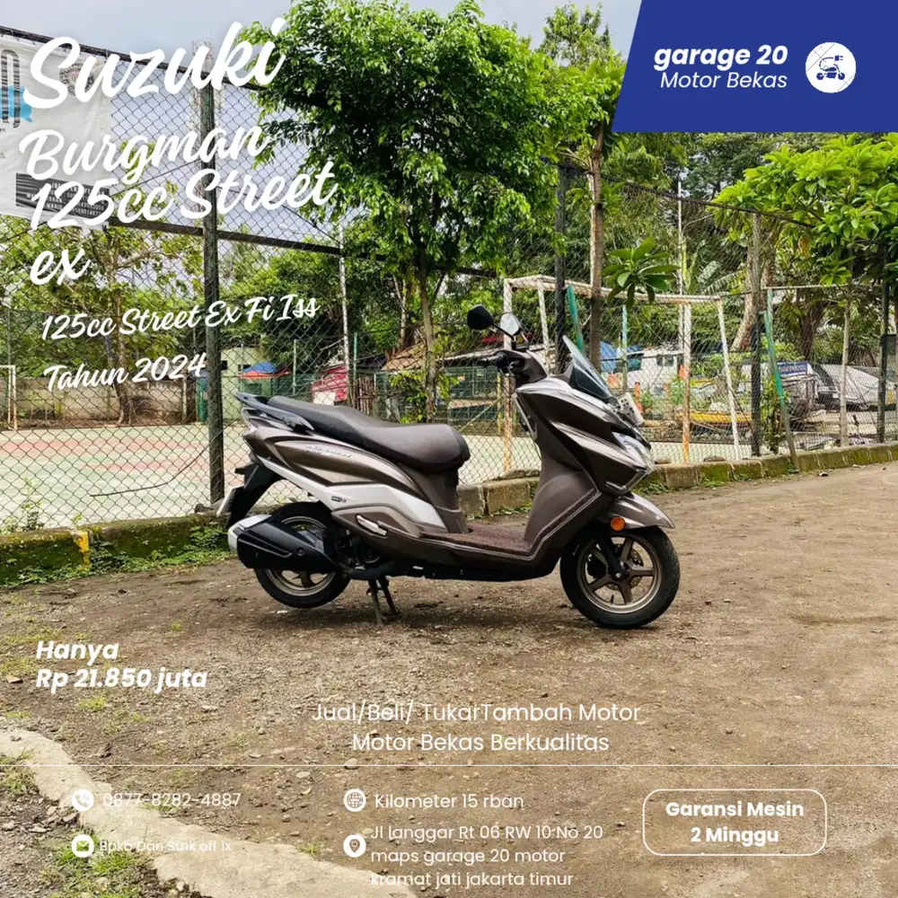 Suzuki Burgman 125cc Street Ex Fi Iss Tahun 2024 pajak Off