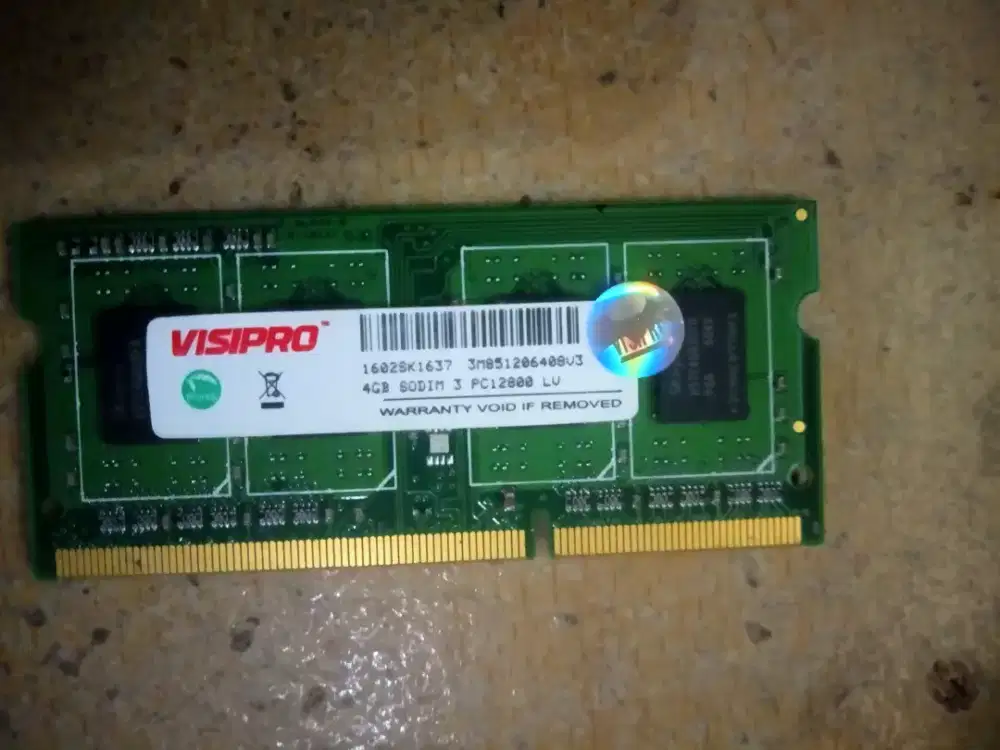 Memori laptop merk Visipro ddr3 4gb normal